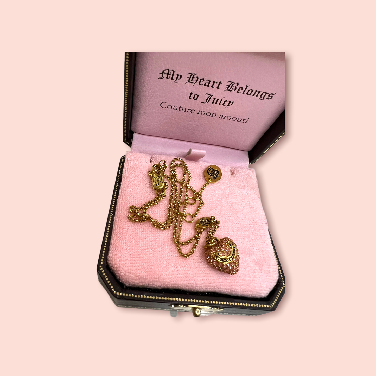 Juicy Couture Blooming Hearts Pave Heart and Enamel Flowers